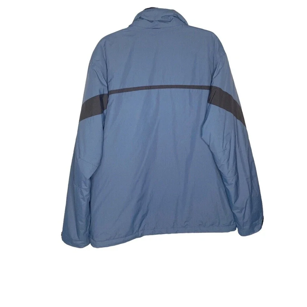 LL Bean Mens Sz Medium Jacket Fleece Lined Blue Bomber Coat